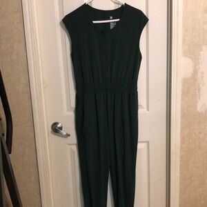 Chic Forest Green Sleeveless Jumpsuit